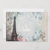  Shabby Chic Paris Sweet 16 Party Kaart (Achterkant)