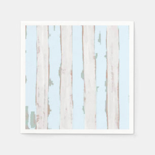 Shabby Chic Pastel Blue Stripe Napkins Servet