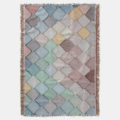 Shabby Chic Pastel Tiles Deken (Voorkant Verticaal)