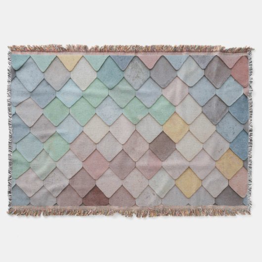 Shabby Chic Pastel Tiles Deken (Voorkant)