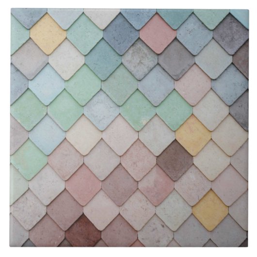Shabby Chic Pastel Tiles Tegeltje (Voorkant)
