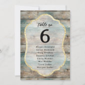 Shabby Chic Pastel Wood Numéro de table (Devant)