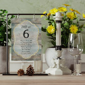 Shabby Chic Pastel Wood Numéro de table