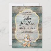 Shabby Chic Pastel Wood Save The Date (Voorkant)