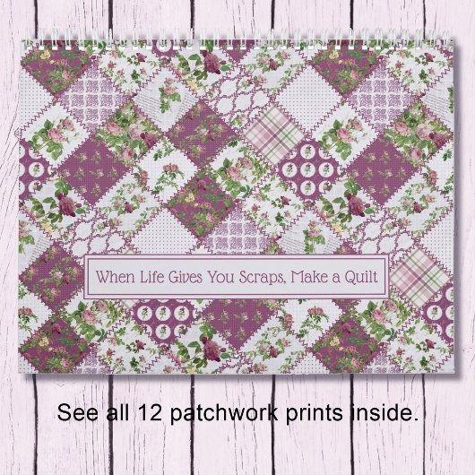 Shabby Chic Patchwork Quilt Wall Calendar Kalender