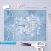 Shabby Chic Pearl Blue White Chandeliers Decoupage Tissuepapier (Craft)