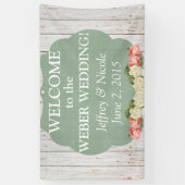 Shabby Chic Personalized Custom Wedding Banner (Verticaal)