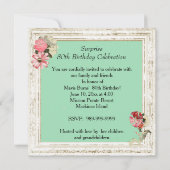Shabby Chic Photo 80th Birthday Party Invitation (Dos)