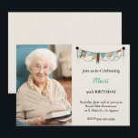 Shabby Chic Photo 90th Birthday Party Invitation<br><div class="desc">Shabby Chic Photo 90th Birthday Party Invitation</div>