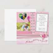 Shabby Chic Photo Anniversaire Fête Invitation (Devant / Derrière)