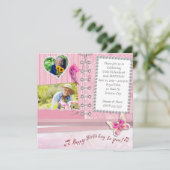 Shabby Chic Photo Anniversaire Fête Invitation (Debout devant)