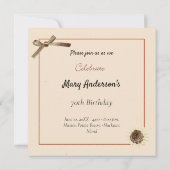 Shabby Chic Photo Anniversaire Fête Invitation (Dos)