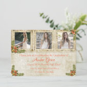 Shabby Chic Photo Graduation Party Invitation (Debout devant)