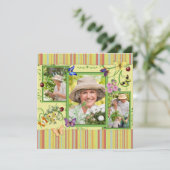 Shabby Chic Photo Invitation à la fête d'anniversa (Debout devant)