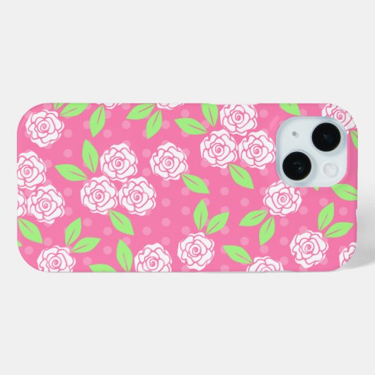Shabby Chic Pink Floral Case-Mate iPhone Case (Achterkant (horizontaal))