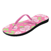 Shabby Chic Pink Floral Teenslippers (Schuin)