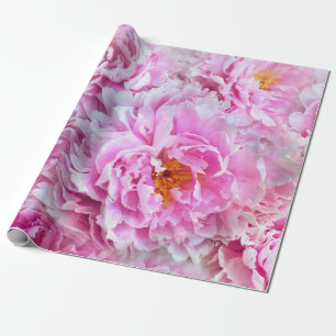 Shabby Chic Pink Pastel Pink Peonies Cadeaupapier