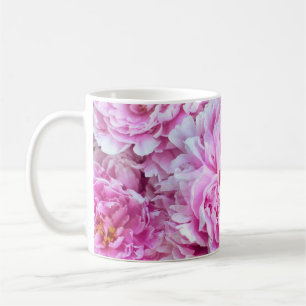 Shabby Chic Pink Pastel Pink Peonies Koffiemok