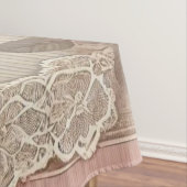 Shabby Chic Pink Rose Bloemen Tafelkleed (Voorbeeld)