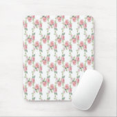 Shabby Chic Pink Rose Floral Muismat (Met muis)