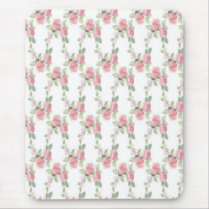 Shabby Chic Pink Rose Floral Muismat