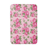 Shabby Chic Pink Rose Pattern-Rozen Badmat (Voorkant Verticaal)