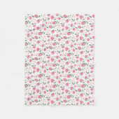 Shabby Chic Pink Roses vleece Blanket Fleece Deken (Voorkant)