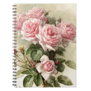 Shabby Chic Pink Victoriaans Rozen Notitieboek