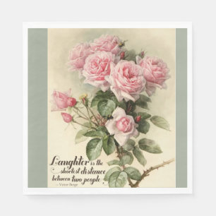 Shabby Chic Pink Victoriaans Rozen Servetten