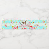 Shabby Chic Pony Étiquette de bouteille d'eau fête (Étiquettes simples)