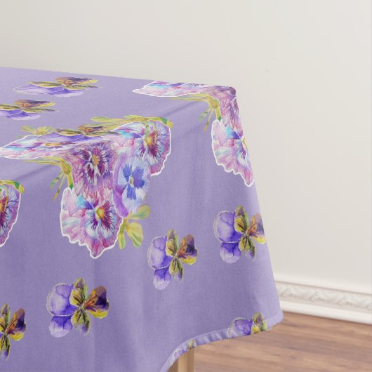 Shabby Chic Purple Pansy Floral Ditsy Nappe (In Situ)