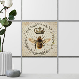 Shabby Chic  Queen Bee Illustratie Tegeltje