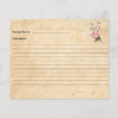 Shabby Chic Recipe Kaart (Achterkant)