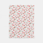 Shabby Chic Red Roses  Fleece Blanket (Voorkant)