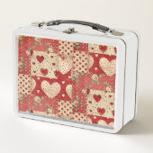  Shabby Chic Rood Patchwork Patroon (Voorkant)