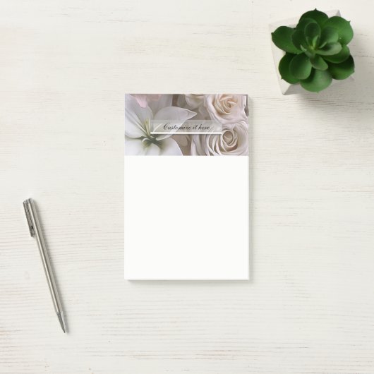 Shabby Chic Roos Bloemen Rustiek Bloemen Custom Post-it® Notes (Kantoor)