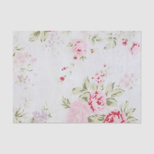 Shabby Chic Roos Floral Tissuepapier (Voorkant)