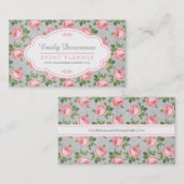 Shabby & Chic  Roos Floral Visitekaartje (Voorkant / Achterkant)