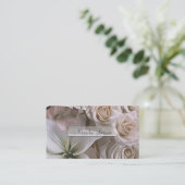 Shabby Chic Roos Floral Vrijgezellenfeest Elegant Visitekaartje (Staand voorkant)
