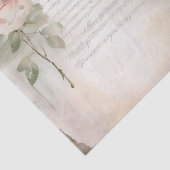 Shabby Chic Roos Frans script Tissuepapier (Detail)