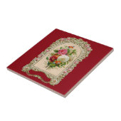  shabby chic Rose Bouquet in  Lijst Tegeltje (Zijkant)