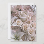 Shabby Chic Rose Floral Invitations de douche nupt (Dos)