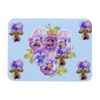 Shabby Chic rose Pansement Floral Blue Spot Magnet