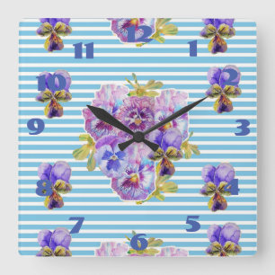 Shabby Chic Rose Rose Art Ladies Room Horloge