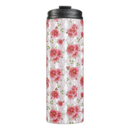 Shabby Chic Rose Tumbler Thermosbeker