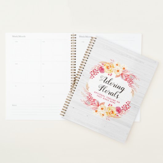 Shabby Chic Roses & Rustique Bois Blush Rose Flora (Devant avec enveloppe)