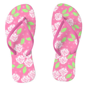 Shabby Chic Roze Bloem Teenslippers