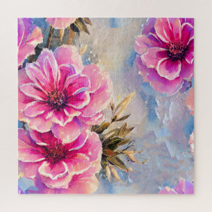 Shabby Chic Roze Bloemen Bloemen Legpuzzel