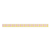 Shabby Chic Roze & Geel Plaid Grosgrain Lint (Voorkant)