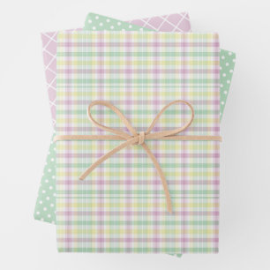 Shabby Chic roze Mint Green Stripes Patroon Inpakpapier Vel